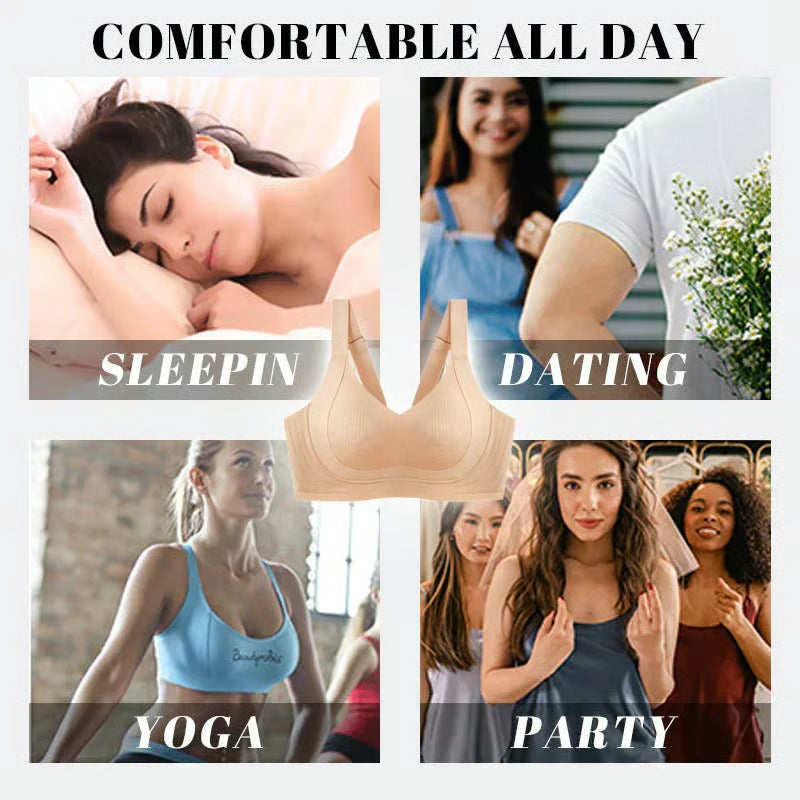 3 Pcs Wire-Free Non-Marking Skin-Friendly Push-Up Bra